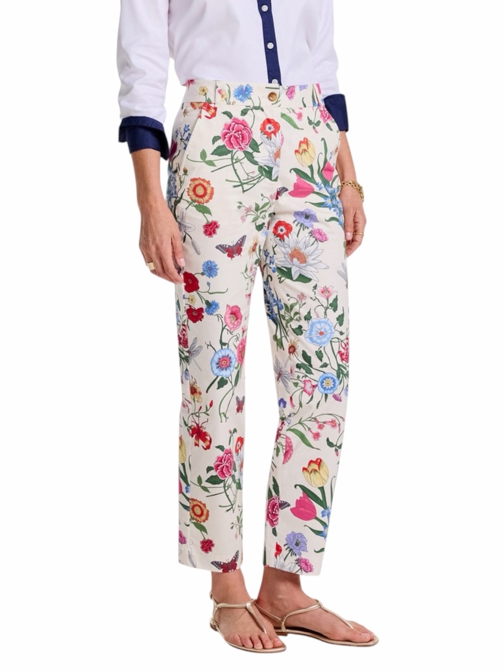 J. McLaughlin x Mark D. Sikes Avery Dragonfly Garden Floral Trouser Pants 6 NWT